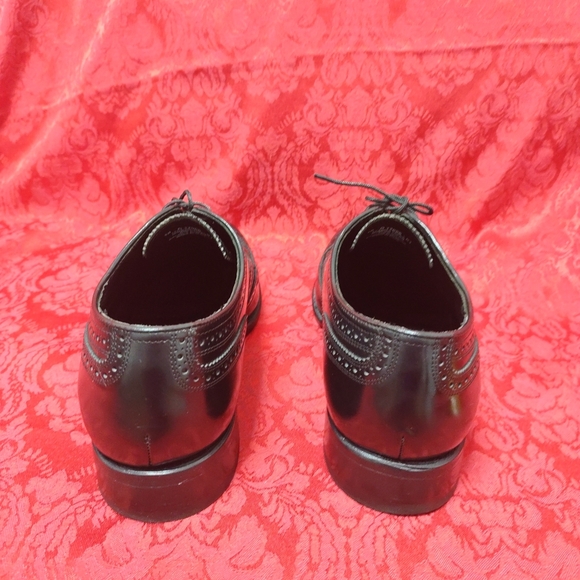 Men\'s Leather Florsheim Black Lexington Wingtips Oxford Shoes Size 10D Lace Up main image 6